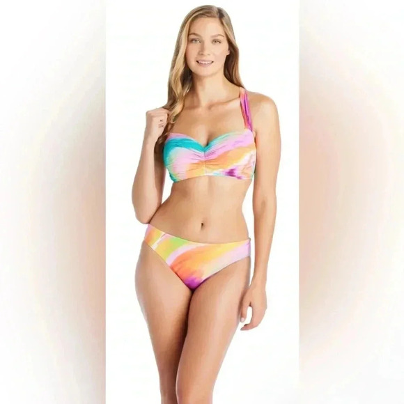 Bleu by Rod Beattie Women's Splash Out Shirred Bikini Top and Bottom - Picture 2 of 14